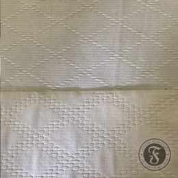 Single weave fabric on top, double weave on the bottom.